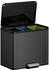 Eko Treteimer Recycler Stahl 27 l, 3-fach-Sammler, schwarz (8713631187751)