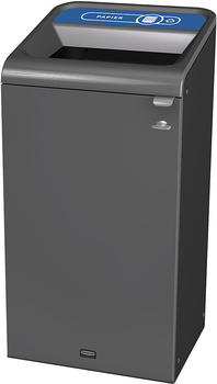 Rubbermaid Wertstoffsammler Configure 125l Edelstahl/blau (2154777)