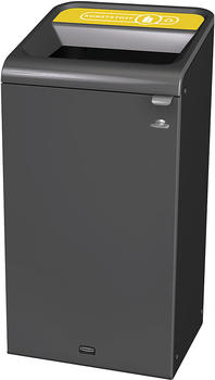 Rubbermaid Wertstoffsammler Configure 125l Edelstahl/gelb (2154776)
