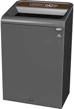 Rubbermaid Wertstoffsammler Configure 57l Edelstahl/braun (2154770)