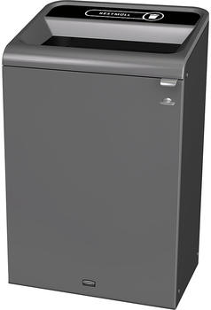 Rubbermaid Wertstoffsammler Configure 57l Edelstahl/schwarz (2154769)