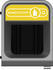 Rubbermaid Wertstoffsammler Configure 87l Edelstahl/gelb (2154771)