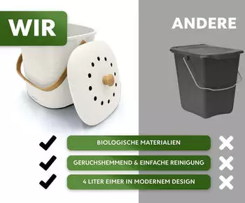 YourCasa Komposteimer 4l weiß