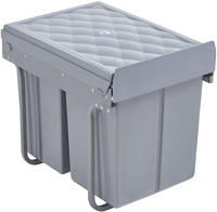[en.casa] - Einbau-m&uuml;lleimer Froland 48x34x42cm Grau 2x10l+1x20l