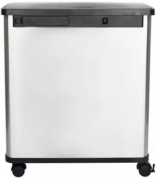 Svita SR2X30 Sensormülleimer Abfalleimer 2fach 60l inkl. Inneneimer silber (90748)