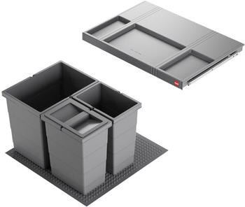 Hailo Abfallsammler Allegro 345 2x8+1x18l dunkelgrau