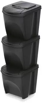 Prosperplast Sortibox Set 3x25l schwarz