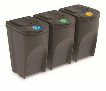 Prosperplast Sortibox 3x35l grau