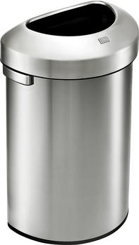 Eko Abfalleimer Urban, halbrund 80l BxHxT 540x800x400mm Edelstahl (8713631197651)