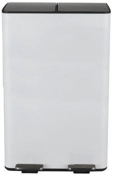 Spirella Mülltrennung mit Deckel 60l (2x30l) Inneneimer Edelstahl weiß (1029498)