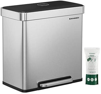 Songmics M&uuml;lltrennsystem 2x30l silber