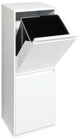Basic Recycling Abfalleimer / M&uuml;lleimer Aus Stahl, M&uuml;lltrennsystem Mit 2