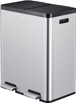 Eko Treteimer Recycler Stahl 60l 2-fach-Sammler, Edelstahl (8713631200245)