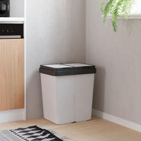 Duo M&uuml;lleimer Wei&szlig; 2x25 L Vidaxl