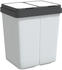 vidaXL Duo Mülleimer Weiß 2x25 L