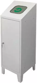 ADB M&uuml;lleimer 45441, lichtgrau Metall, 120l