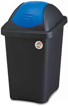 B&ouml;ttcher-AG M&uuml;lleimer schwarz/blau Kunststoff, 60l