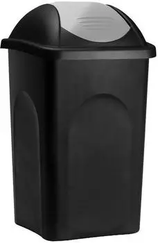 B&ouml;ttcher-AG M&uuml;lleimer schwarz/silber Kunststoff, 60l