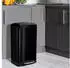 Casa Pura Mülleimer Cubo, schwarz Edelstahl, 30l