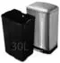 Casa Pura Mülleimer Cubo, silber Edelstahl, 30l