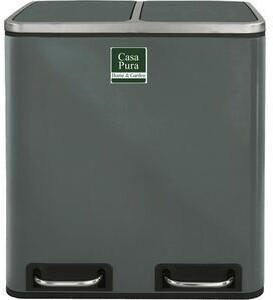 Casa Pura Mülleimer Felix, anthrazit Edelstahl, 2 x 30l