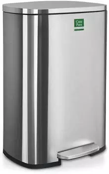 Casa Pura Mülleimer silber Edelstahl, 50l
