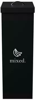 Paperflow M&uuml;lleimer M&uuml;lltrenner Mix, schwarz Kunststoff, mit Deckel, 60l