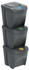 Prosperplast Mülleimer Sortibox, stone grey Kunststoff, 3x 25l