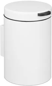 Relaxdays M&uuml;lleimer 10038562, wei&szlig;, Kosmetikeimer Metall, Wandmontage, 3l