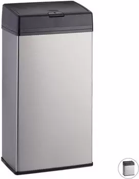 Relaxdays M&uuml;lleimer silber, Kosmetikeimer Edelstahl, 6l