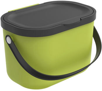 Rotho M&uuml;lleimer Albula 1054605070, Lime, T&uuml;rabfalleimer Kunststoff, 3,2l