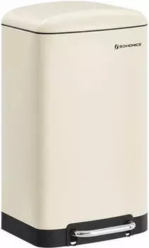 Songmics M&uuml;lleimer LTB001A01, elfenbeinfarben Metall, 30l