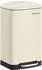 Songmics Mülleimer LTB001A01, elfenbeinfarben Metall, 30l