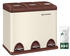 Songmics Mülleimer LTB024A01, braun Metall, 3 x 8l