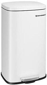 Songmics M&uuml;lleimer LTB03WT, wei&szlig; Kunststoff, 30l