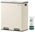 Songmics Mülleimer LTB060A01, cremeweiß Metall, 2 x 30l
