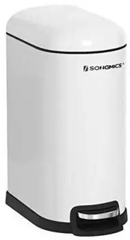 Songmics M&uuml;lleimer LTB10WT, wei&szlig; Metall, 10l