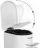 Songmics Mülleimer LTB10WT, weiß Metall, 10l