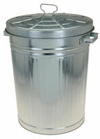 Spetebo Zink Abfalleimer mit Deckel - 55 Liter - XXL M&uuml;lleimer drau&szlig;en - Zinkeimer