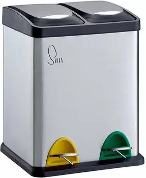 Svita Mülleimer TC2X8 2 x 8l silber