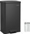 Songmics Küche 40l Treteimer schwarz
