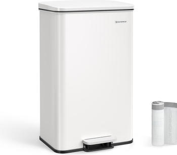 Songmics K&uuml;che 40l Treteimer wei&szlig;