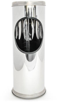 Relaxdays Standaschenbecher Edelstahl H 37,5 cm silber