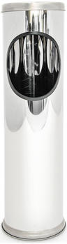 Relaxdays Standaschenbecher Edelstahl H 52,5 cm silber