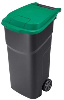Rotho ATLAS Mülltonne 100 Liter 4510105053 Farbe: schwarz / kompostgrün