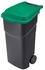 Rotho ATLAS Mülltonne 100 Liter 4510105053 Farbe: schwarz / kompostgrün