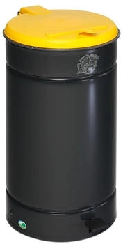 VAR Pedal Waste Bin 60l yellow/anthrazit