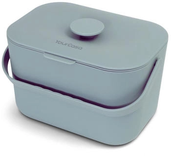 YourCasa Biomülleimer Küche 5L - Komposteimer Küche mit Sieb Spülmaschinenfest, Fassungsvermögen 5L, Spülmaschinenfest, Mint (HS-PO052209)