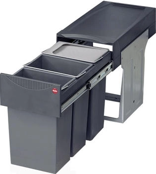 Hailo Abfallsammler 3666132 TZ Swing Terzett 3x 10 Liter mit Biodeckel (3666131 | 1082739)