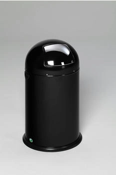 Proregal Abfallsammler 40l, HxBxT 73x46,5x46,5cm Verzinkter Stahl Schwarz Abfalleimer - schwarz RVA93-23